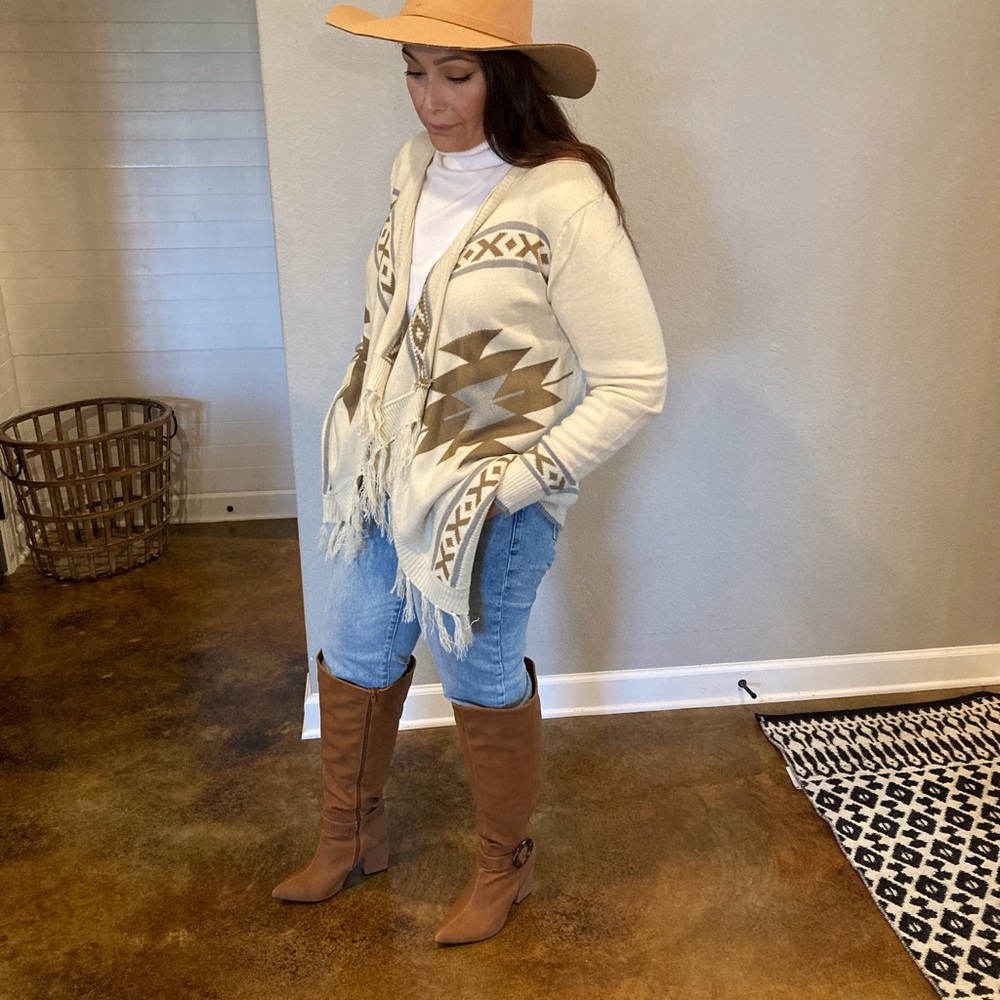 Cream Aztec Sweater